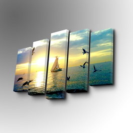 Wallity Cuadro Decorativo en Lienzo 5 Piezas 5PUC-001